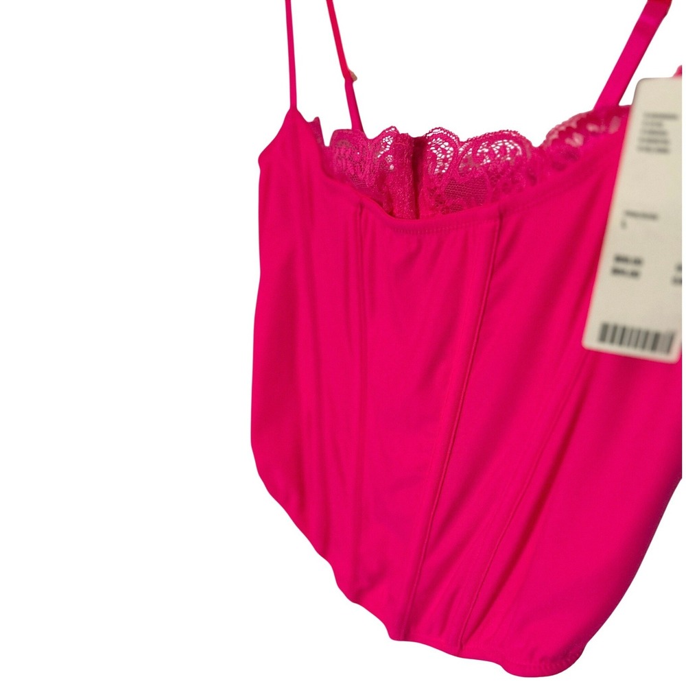 NWT Urban Outfitters Out From Under Coucou Lace Trim Corset Top L Festival Rave - Picture 9 of 15
